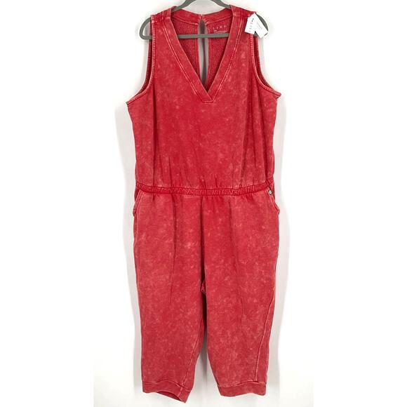 Livi Lane Bryant Pink Tie Die Sleeveless Jogger Jumpsuit Size 26/28 - Picture 9 of 10